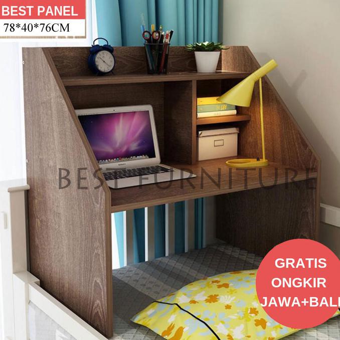 Jual BEST MINI DESK MEJA, BELAJAR DAN RAK MULTIFUNGSI LESEHAN PUTIH