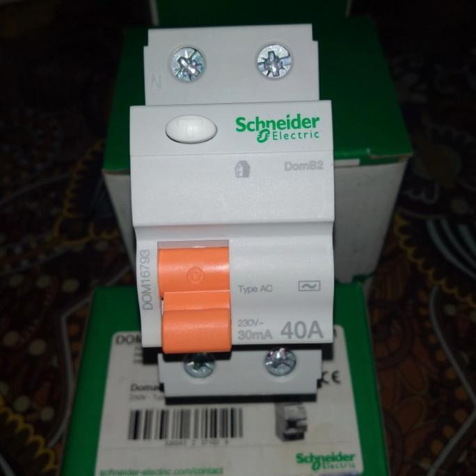 DOM16793 ELCB 2P 40A 30MA RCCB 2P 40A 30MA SCHNEIDER