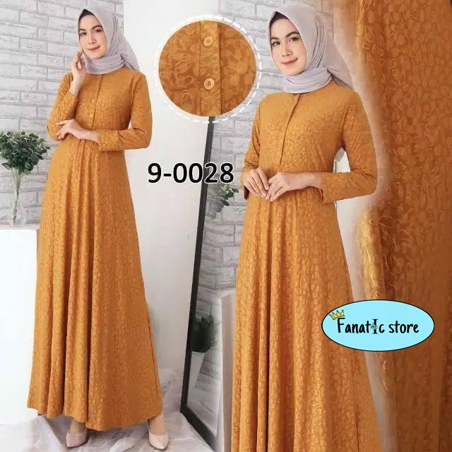 pakaian baju gamis dress muslim Kancing Klep wanita cewek cewe terbaru kekinian 2020 murah