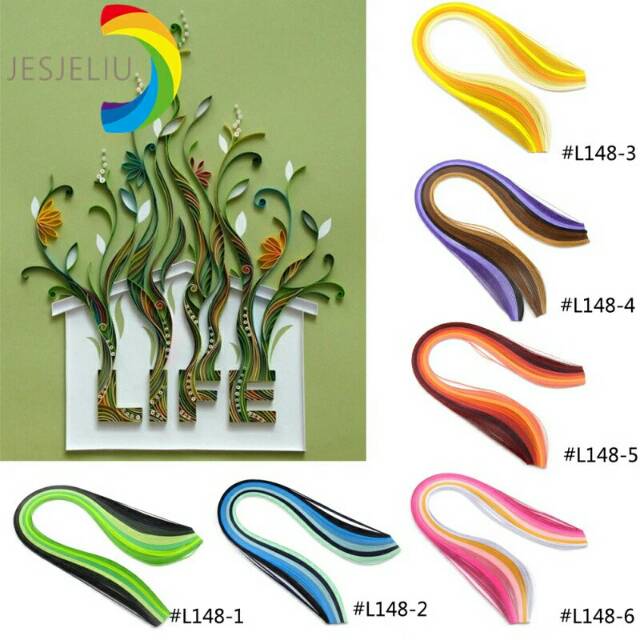  PILIH WARNA 3mm 120Lmbr Strips Quilling  Paper  Kertas 