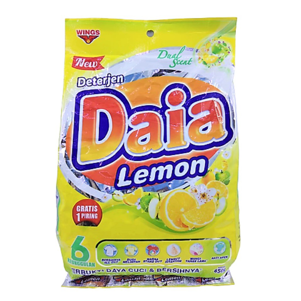 Daia Detergent Bubuk Lemon 850gr