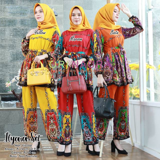ILYASA SET SETELAN PANT DAN TUNIK BY ORI NAURA