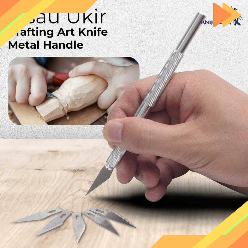 

PRAKTIS APEN Pisau Ukir Seni Hobby Crafting Art Knife Metal Handle Perkakas Barang Unik Murah Lucu WL939