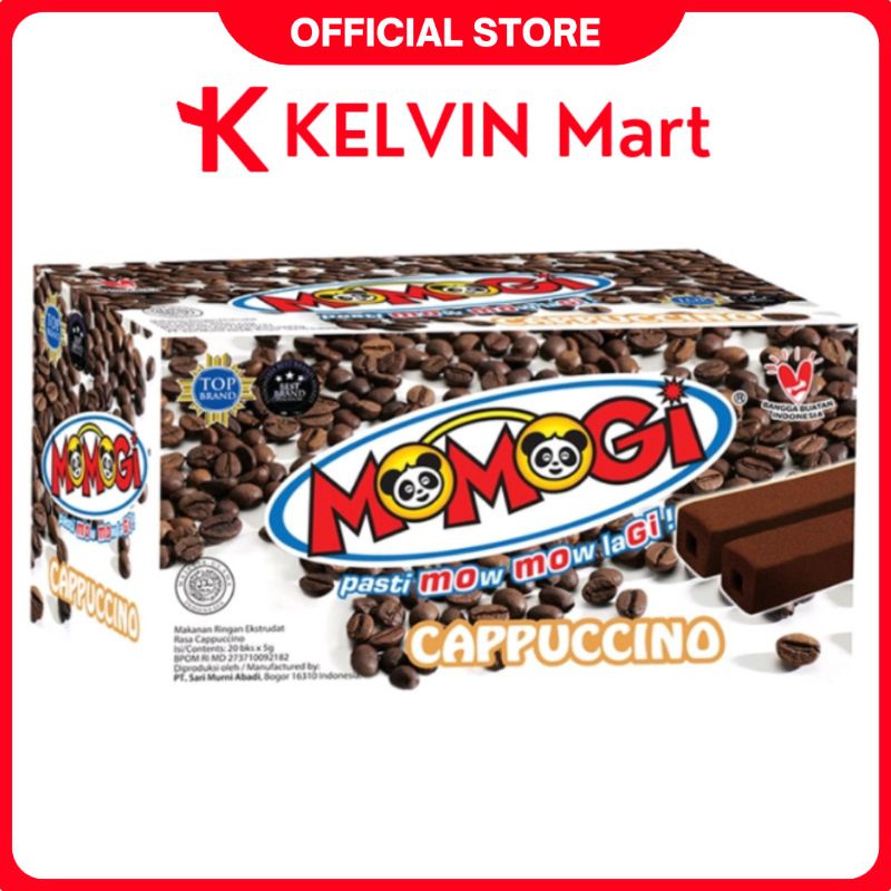 

Momogi Stick Snack Makanan Kering Rasa Cappucino Kopi 5g x 20 pcs | KELVIN Mart