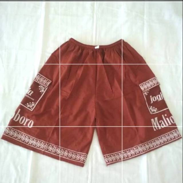  CELANA  PENDEK  3 4 MALIOBORO KATUN KHAS JOGJA  MAROON BIRU 