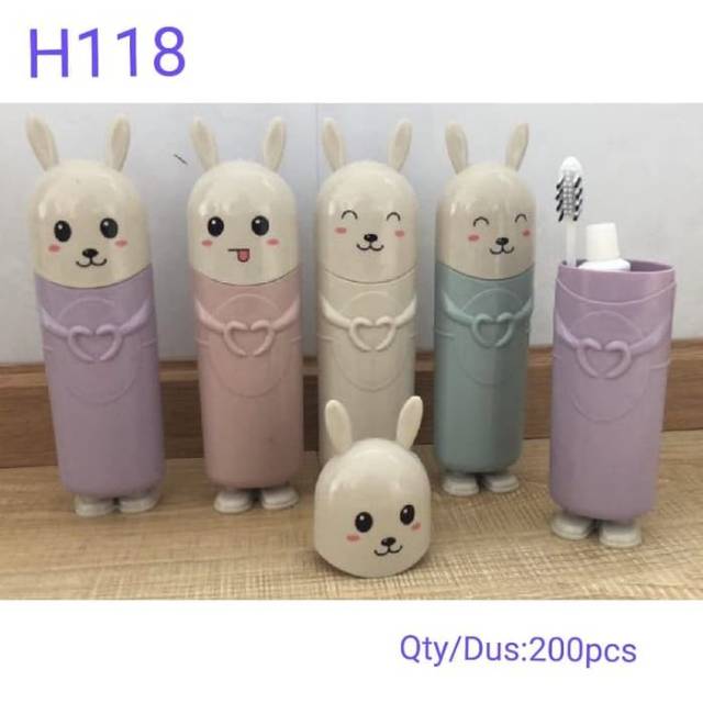 Tempat sikat gigi Bunny/Travel set