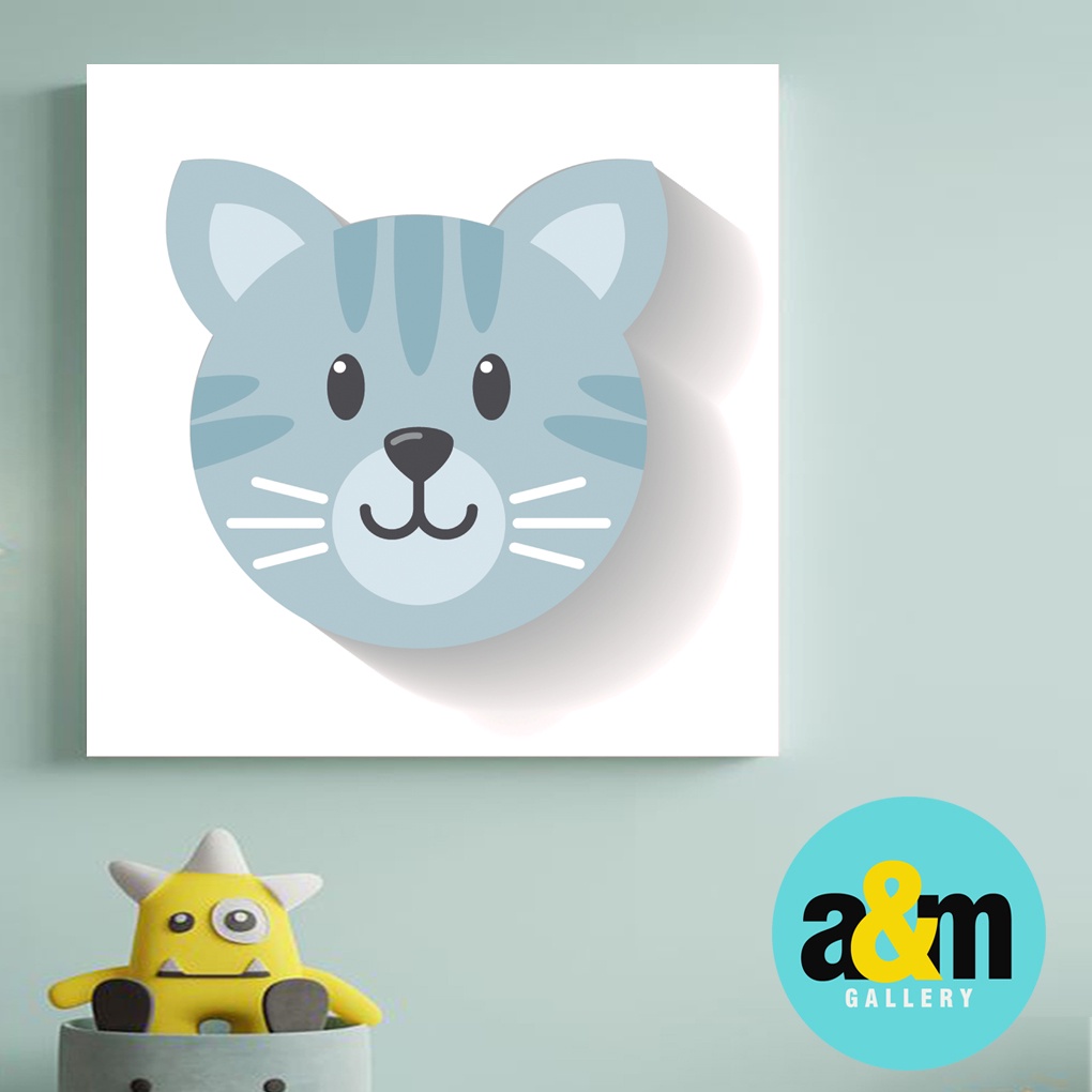 Hiasan Dinding Kamar Bayi ( 20 X 20 ) Pajangan Anak Dekorasi Bayi Wall Decor Tema BINATANG - A&amp;M