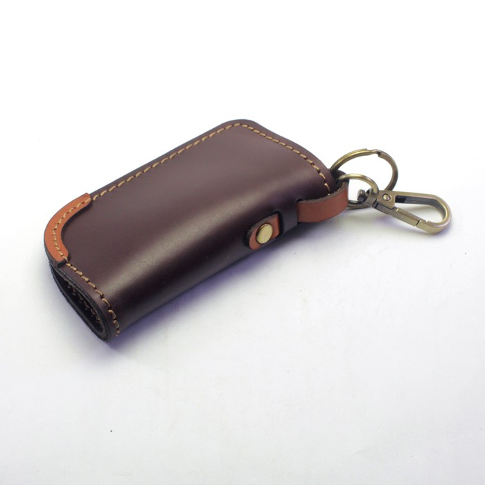 dompet stnk mobil motor kulit - gantungan kunci coklat tan - PHKC505