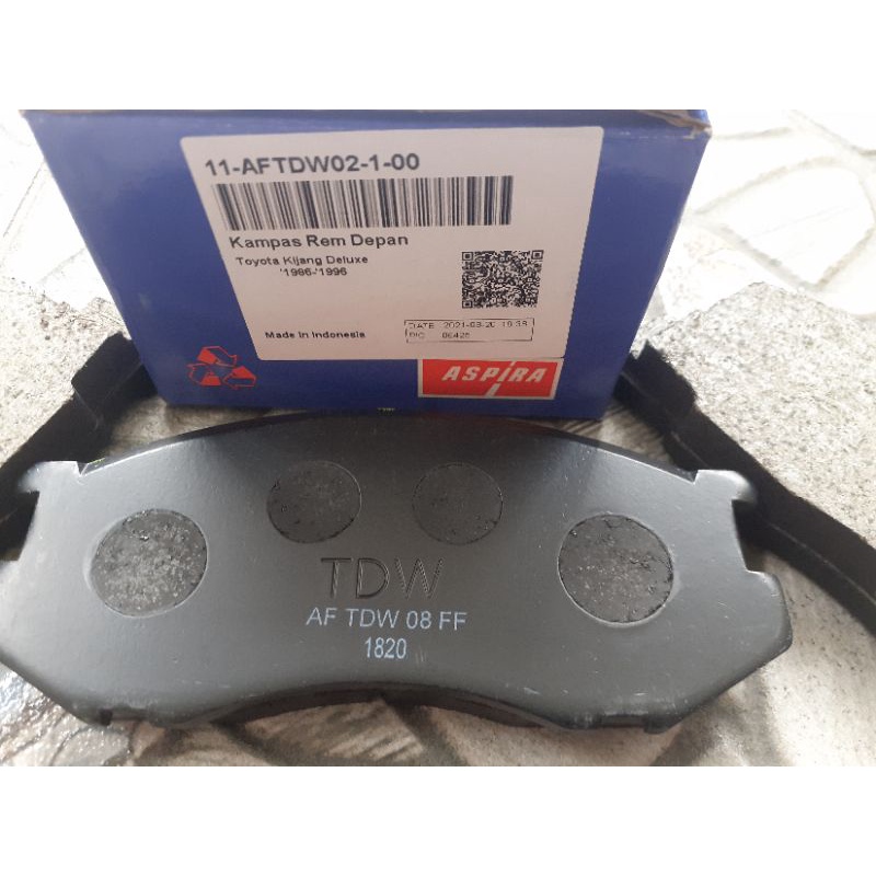 Brakepad/Kampas rem depan Kijang 4k/5k/7k Manual/Matic Original Tdw