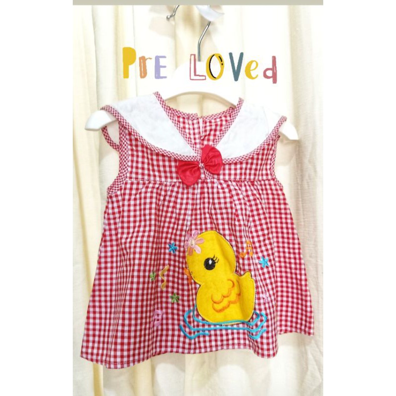 Baby dress/Red dress/Cute baby dress (preloved)