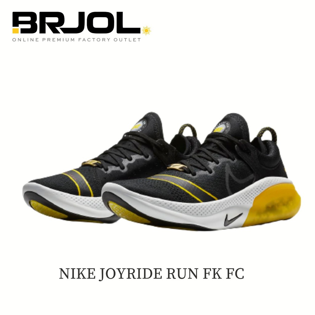 SEPATU LARI PRIA ORIGINAL NIKE JOYRIDE RUN FLYKNIT CT1521001 HITAM KUNING