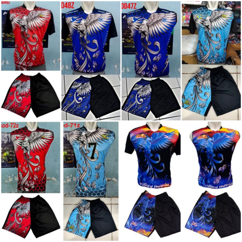 COD setelan jersey voli volly garuda ponic / setelan baju jersey voli volly terbaru / setelan baju j