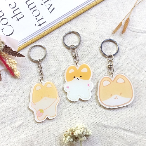 EXO Baekhyun Teolaegi Acrylic Keyring || Gantungan Kunci Anjing Lucu