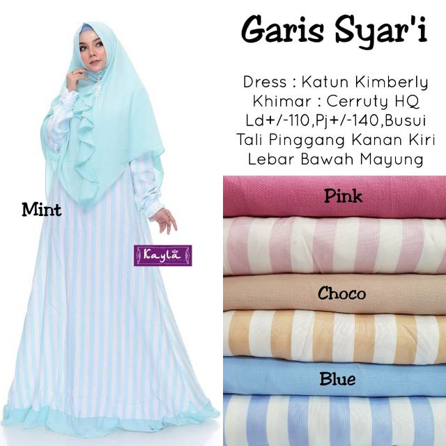 GAMIS GARIS SYARI KAYLA
