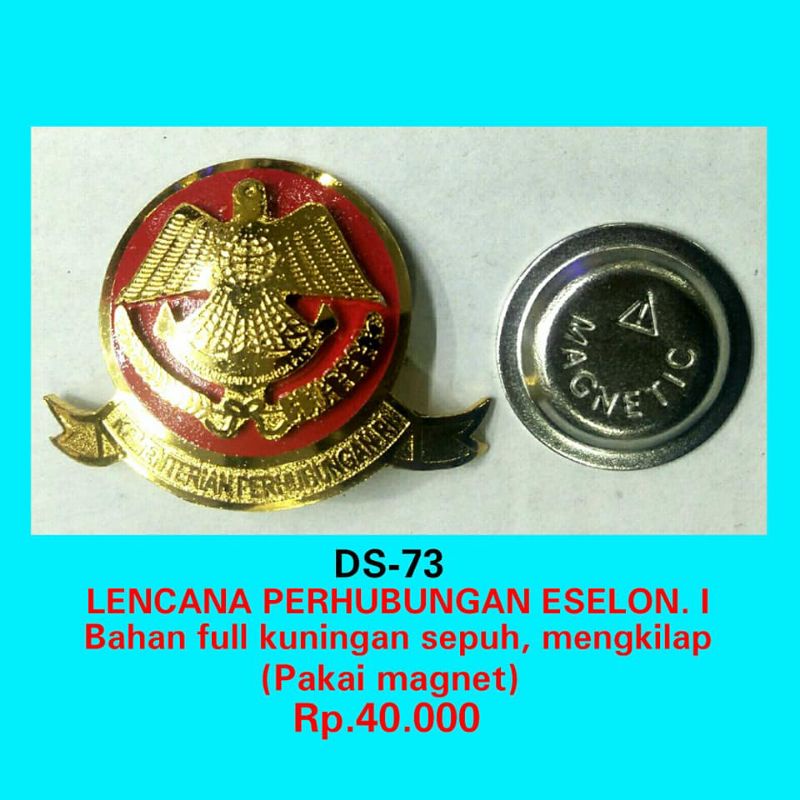 

ds-73 lencana perhubungan eselon 1 pin dishub eselon 1 pin kemenhub eselon 1