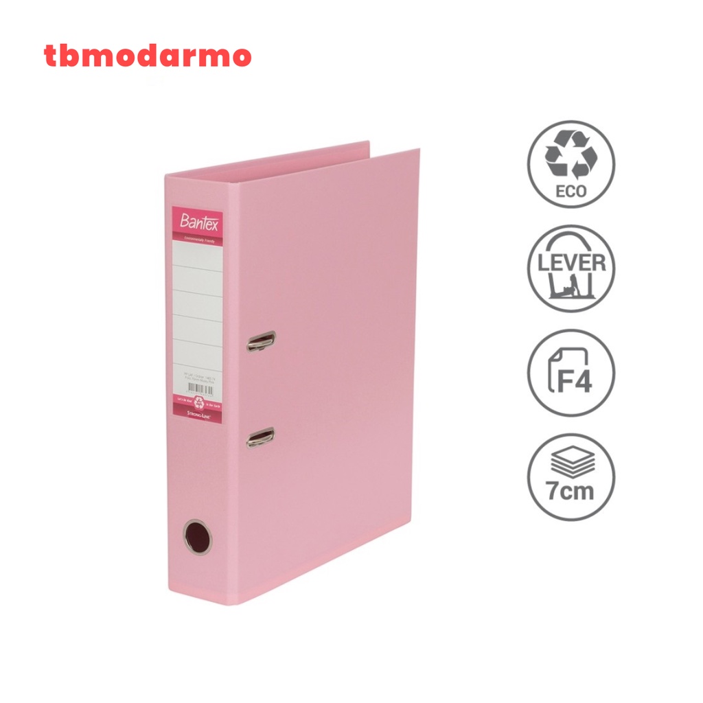 TBMO Bantex Lever Arch File Ordner Plastic 7cm Folio MuskyPink 1465 74