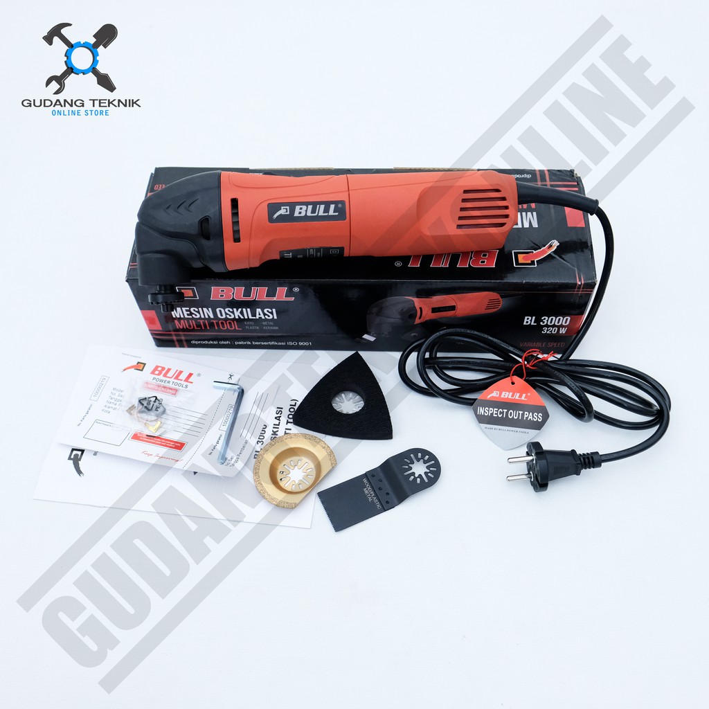 Mesin Oskilasi Multi Tool Bull BL 3000 - Mesin Multifungsi Cutter Sander