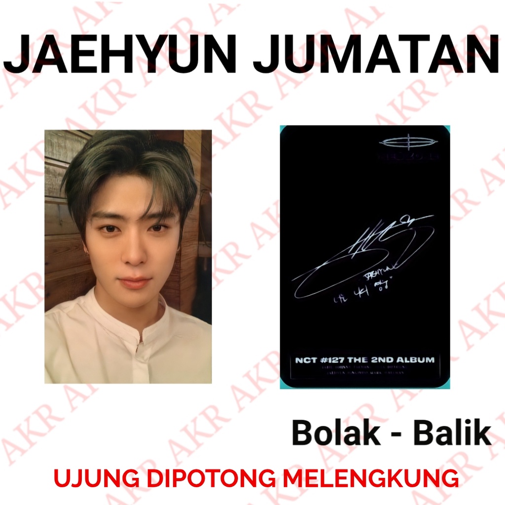 PHOTOCARD OFFICIAL DESIGN JAEHYUN JUMATAN BOLAK BALIK TANDATANGAN SESUAI
