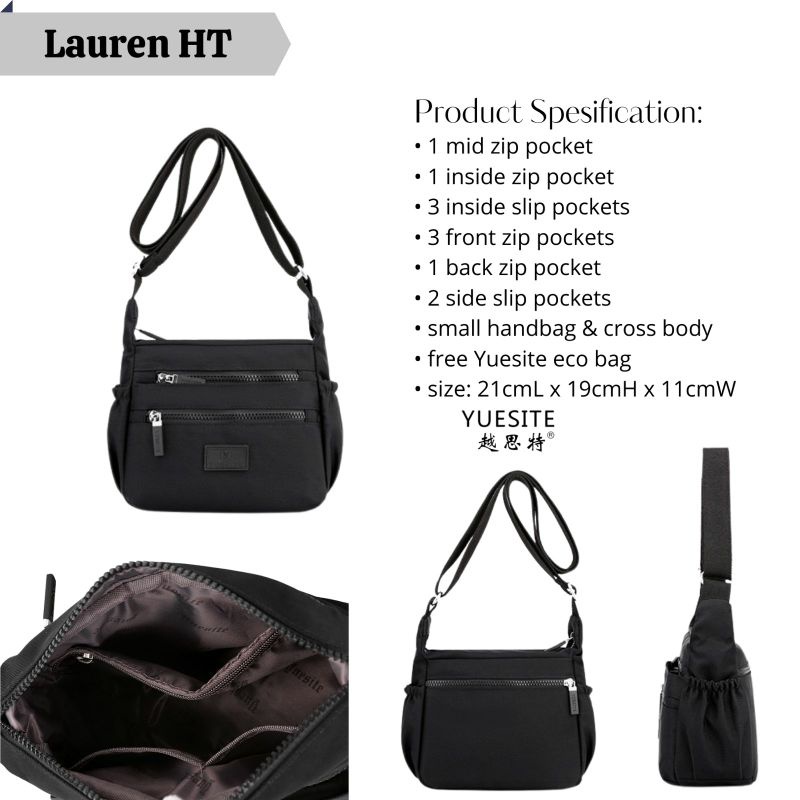 Tas selempang wanita medium yuesite lauren original cyutebags