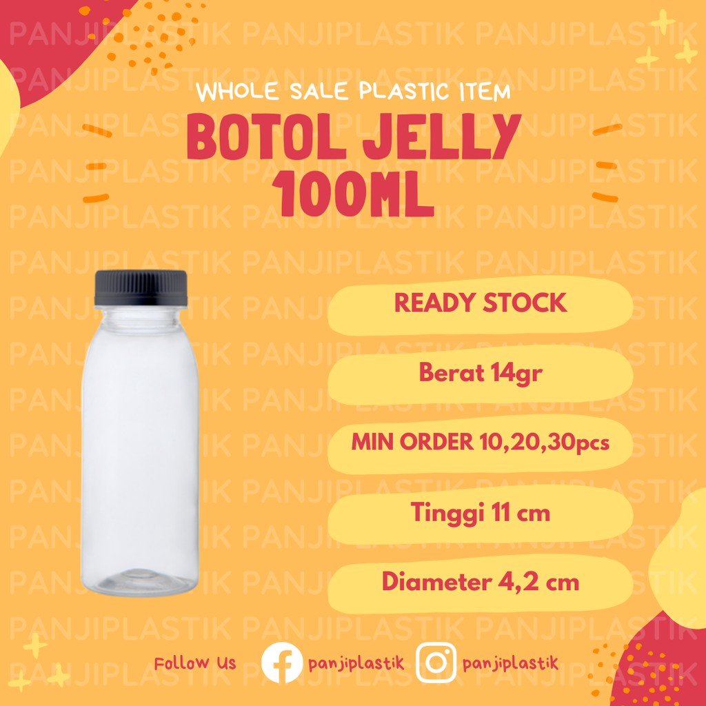 Botol Plastik Jelly 100 ML