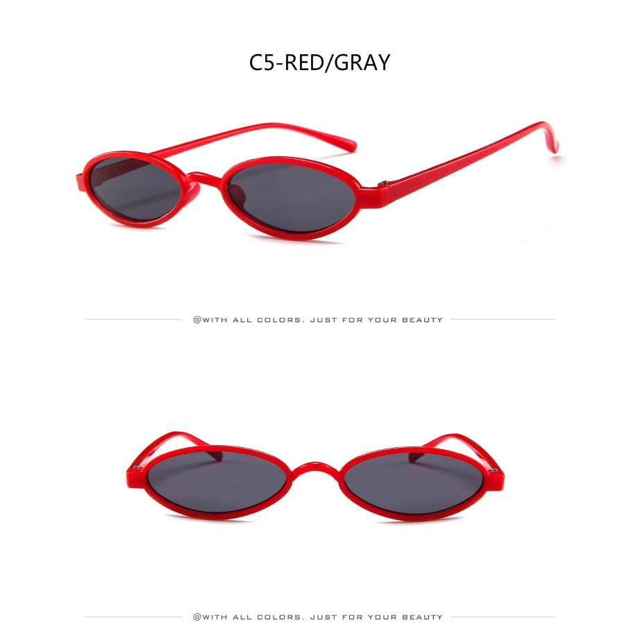 Fashion retro small round frame European and American punk oval sunglasses for men and women