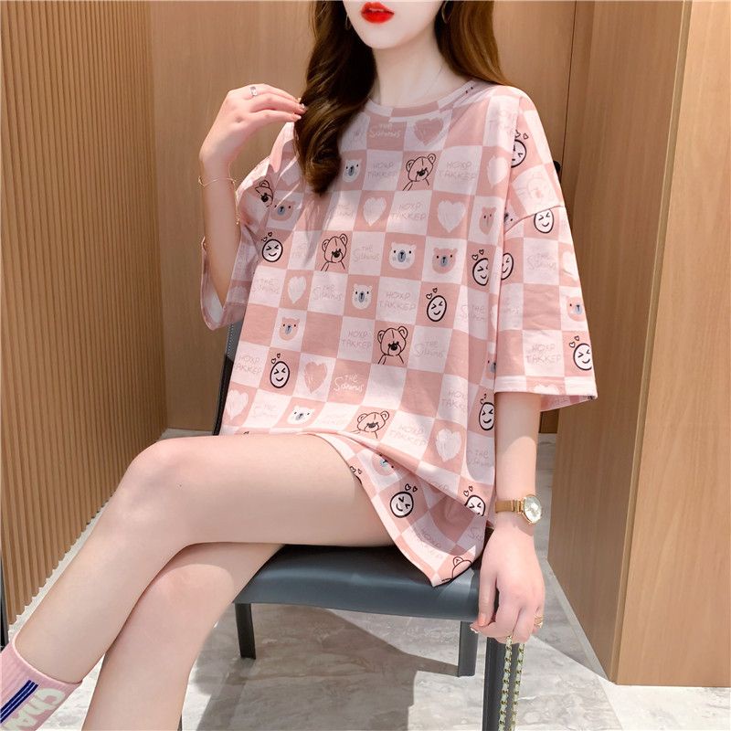 THISTLE - Oversize Tee Tshirt Wanita Model Longgar Motif Bear HOXP