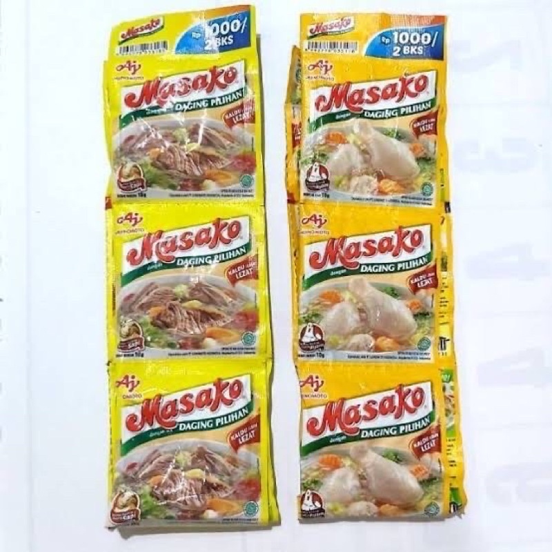 

Masako ayam dan sapi sachet 10gram 12pcs