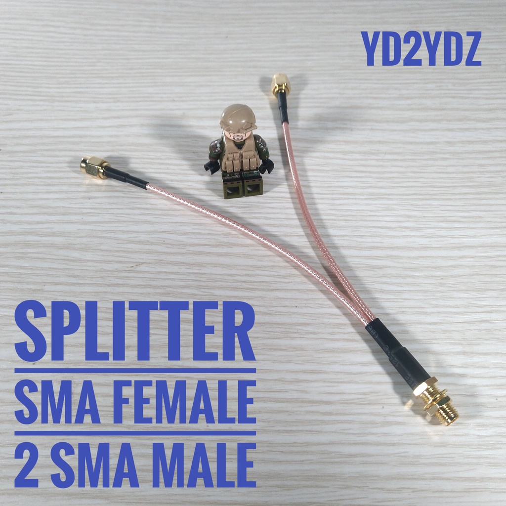 pigtail splitter sma female dual sma male kabel rg316 cabang 15cm rf spliter y jumper wifi mifi modem sambungan ht antenna nanovna vna rg-316 analyzer coaxial coax antena luar extension connector