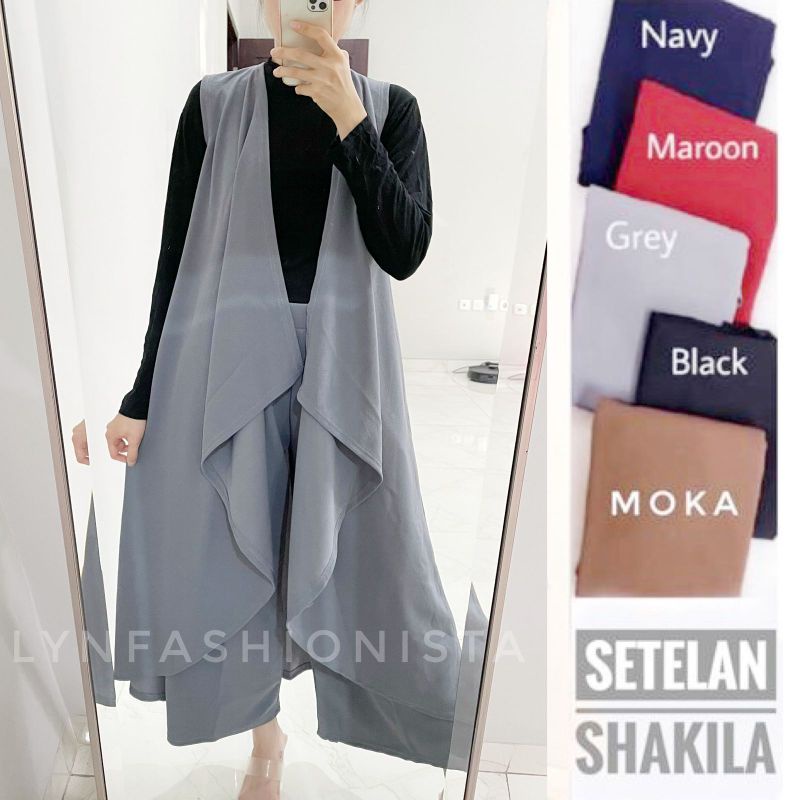 SETELAN CELANA MURAH/SETELAN ROK WANITA/ONESET OUTER/SHAKILA