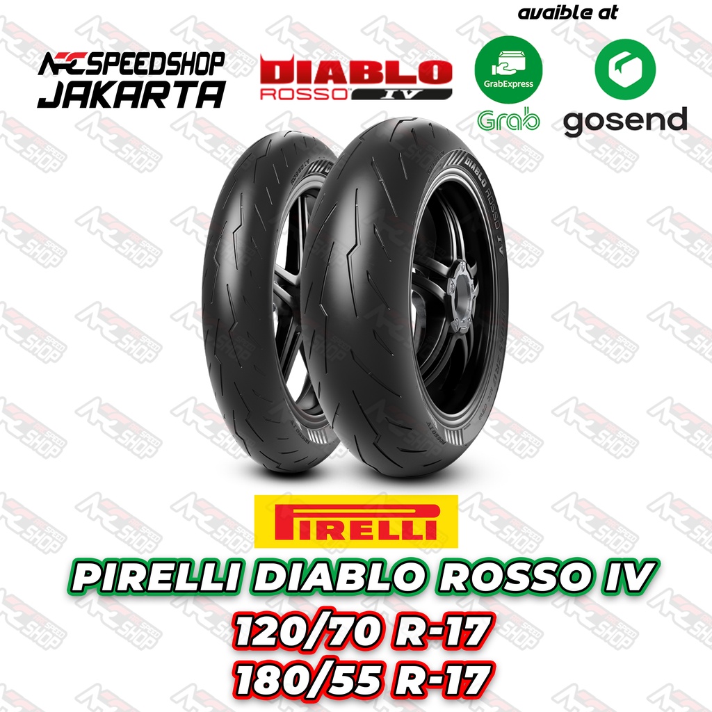 BAN PIRELLI DIABLO ROSSO IV 120/70 & 180/55 Ban Pirelli Set DIABLO ROSSO 4