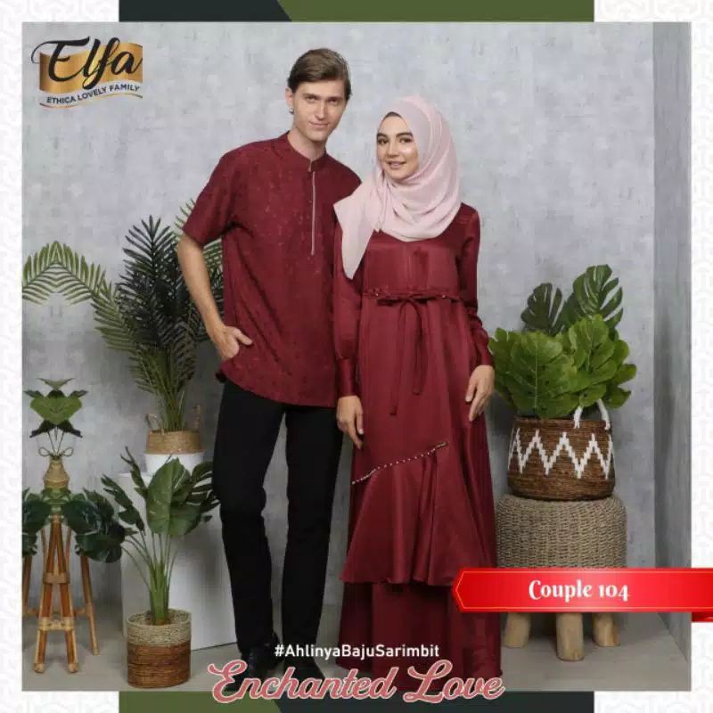 COUPLE ETHICA ELFA 104-MAROON - KAGUMI 186 MAROON - KAHFI 131 MAROON