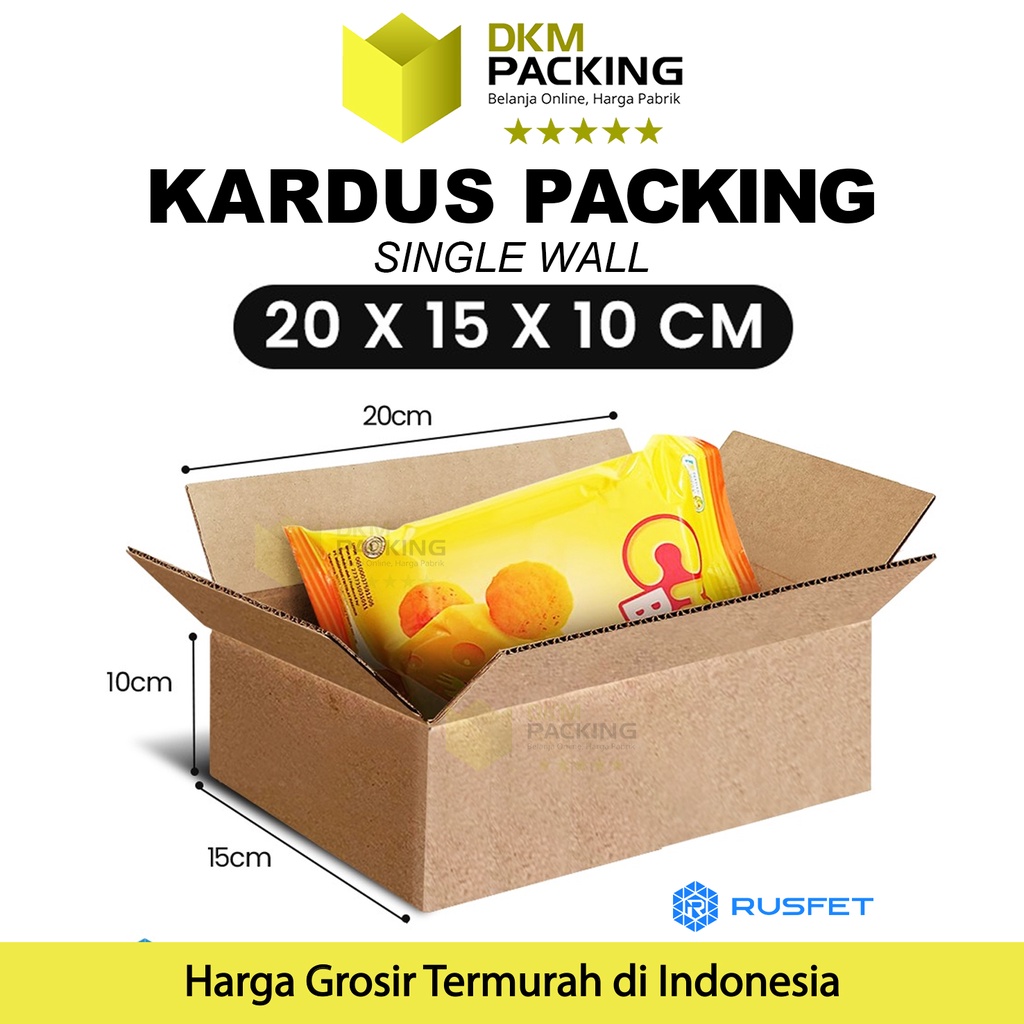 

KARDUS PACKING KARTON BOX 20x15x10cm DUS KOTAK PACKAGING POLOS TEBAL RUSFET TERMURAH