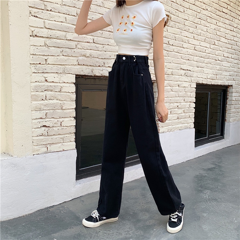 XIAOZHAINV Celana Jeans Wanita Korean Style High Waist 8878