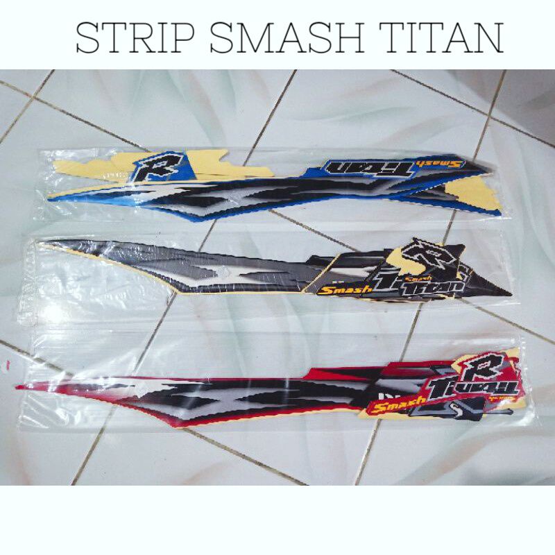 Striping Smash Titan 2010 R Petir | sticker bodi motor suzuki smash titan