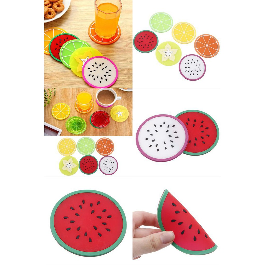 [IMPORT]TATAKAN GELAS SILICONE/ALAS GELAS BENTUK BUAH