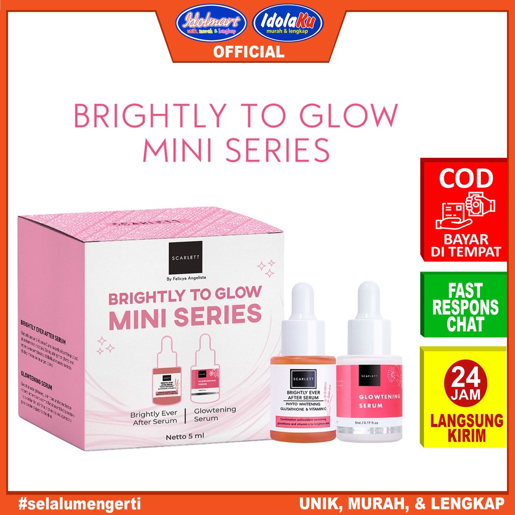 IDOLAKU Scarlett Whitening Brightly Serum to Glow Mini Series