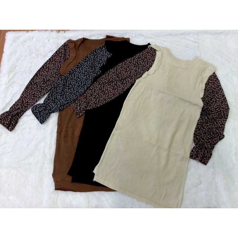 Blouse and Dress Sweater Clover Rajut Import Tangan Katun Motif Clover TM