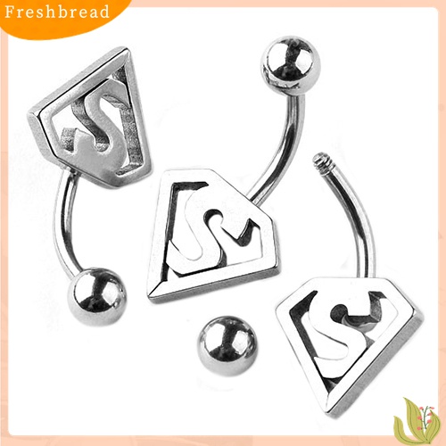 Anting Piercing Tindik Pusar Desain Kelelawar Bahan Stainless Steel untuk Wanita