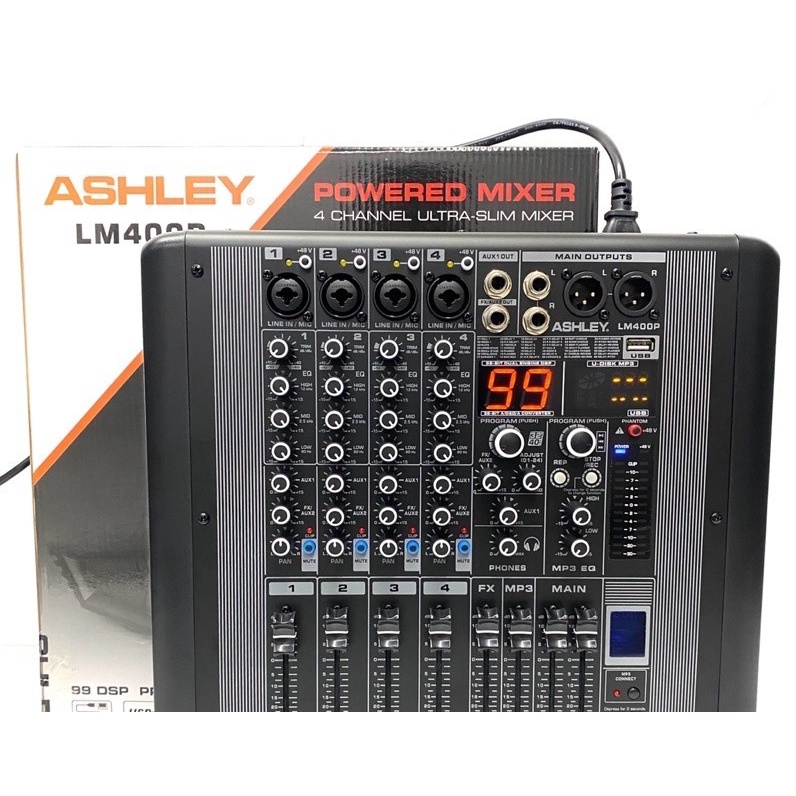 Power mixer 4ch Ashley LM400 LM 400P LM 400 P ORIGINAL mixer power ashley lm400p