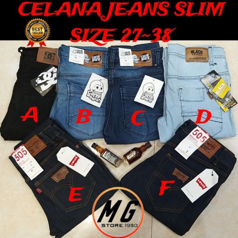 CELANA JEANS PANJANG SLIM FIT PRIA LAKI LAKI