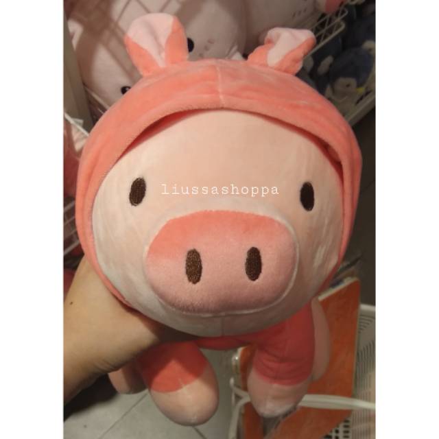 Boneka Miniso - Sitting Piglet Plush Toy