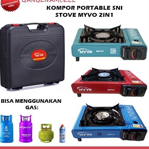 Kompor Portable 2in1 semua merk / Kompor gas Piknik / Camping