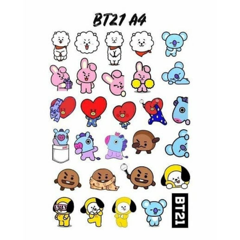 

1pack isi 40pcs sticker bt21