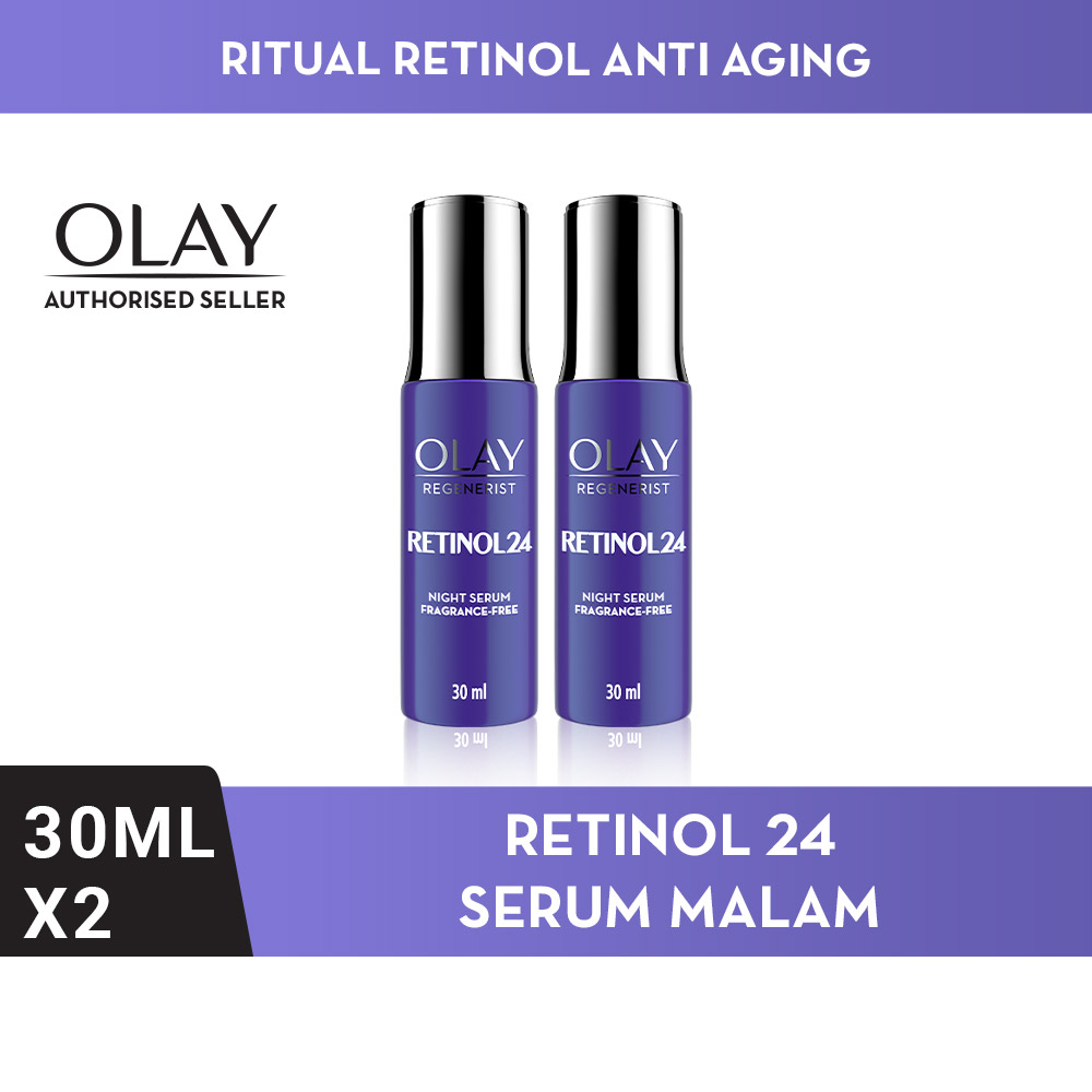 Olay Serum Wajah RETINOL 24 Anti Aging Skincare 30ml - Paket isi 2