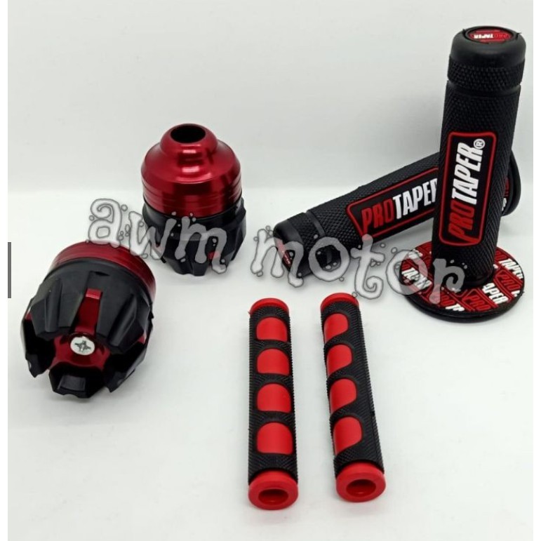 [Paket Hemat]Handgrip Protaper Plus Jalu As Roda Depan Plus karet Handle Universal