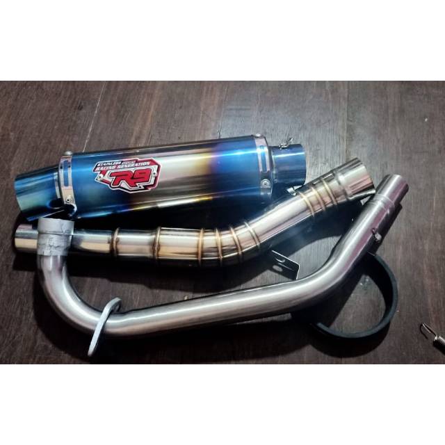 Knalpot racing R9 mugello satriafu gsx Vixion dll