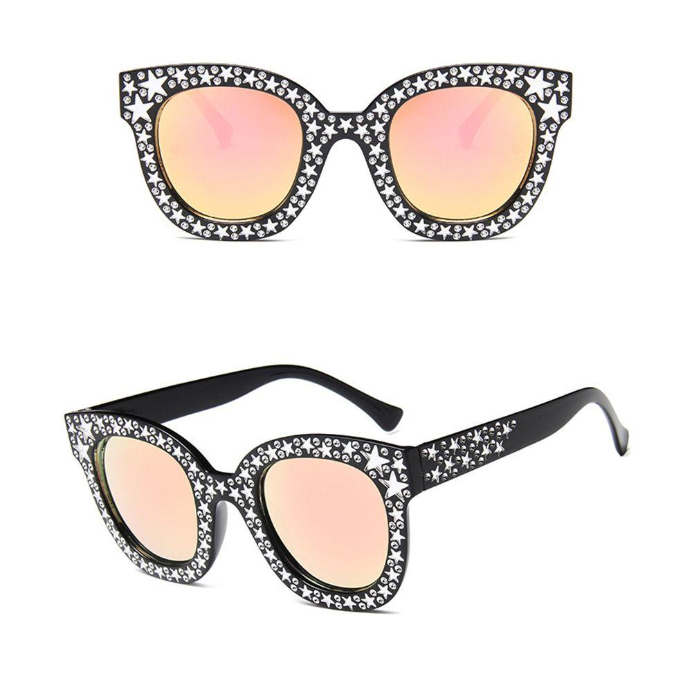 Lily Oversized Sunglasses Perlindungan UV Berlian Kristal Wanita Sunglasses