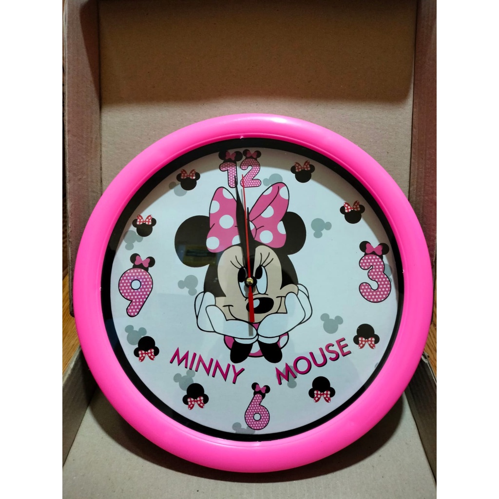 HOKO Jam Dinding Unik Motif Karakter / Jam Dinding Analog Polos Diameter 27cm / Wall Clock-1