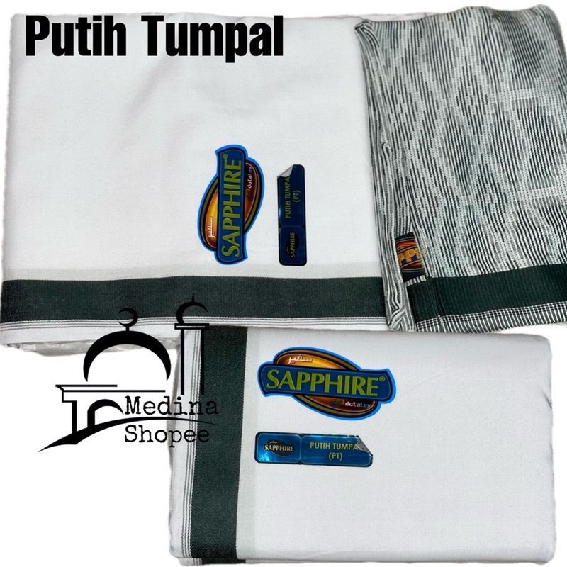 Sarung sapphire putih/ sarung murah/sarung lebaran