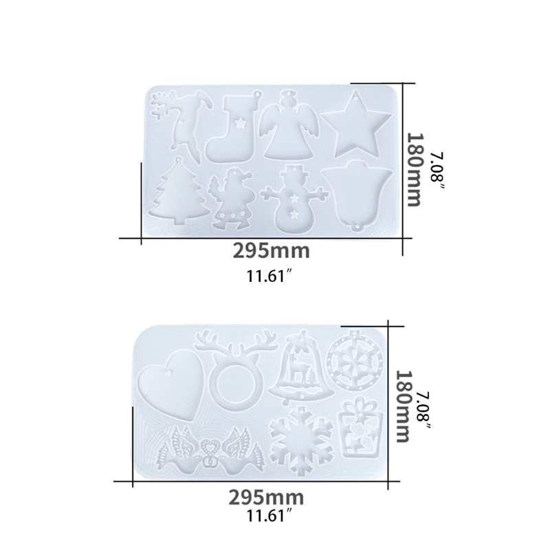 Siy Cetakan Resin Epoksi Bentuk Gantungan Kunci Tema Natal Bahan Silikon Untuk Dekorasi Pesta